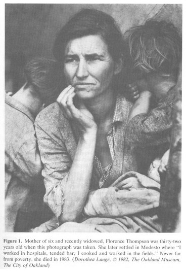 Migrant mother visual elements image